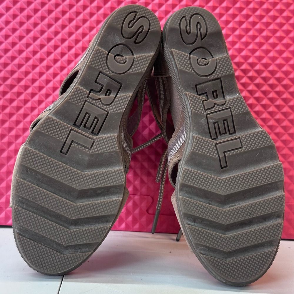 Boho Sorel Joanie II Lace Wedge Sandals Brown Leather Women Size 8 - Picture 10 of 11